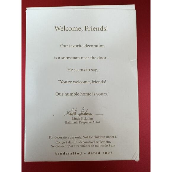 Hallmark Keepsake Welcome, Friends! - Picture 2 of 2